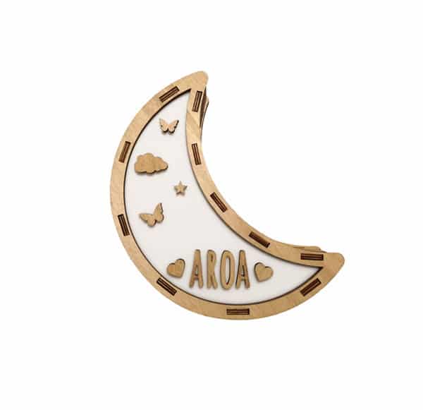 Lámpara Luna - Modelo 4 - Mariposas + Nube + Estrella + Corazones