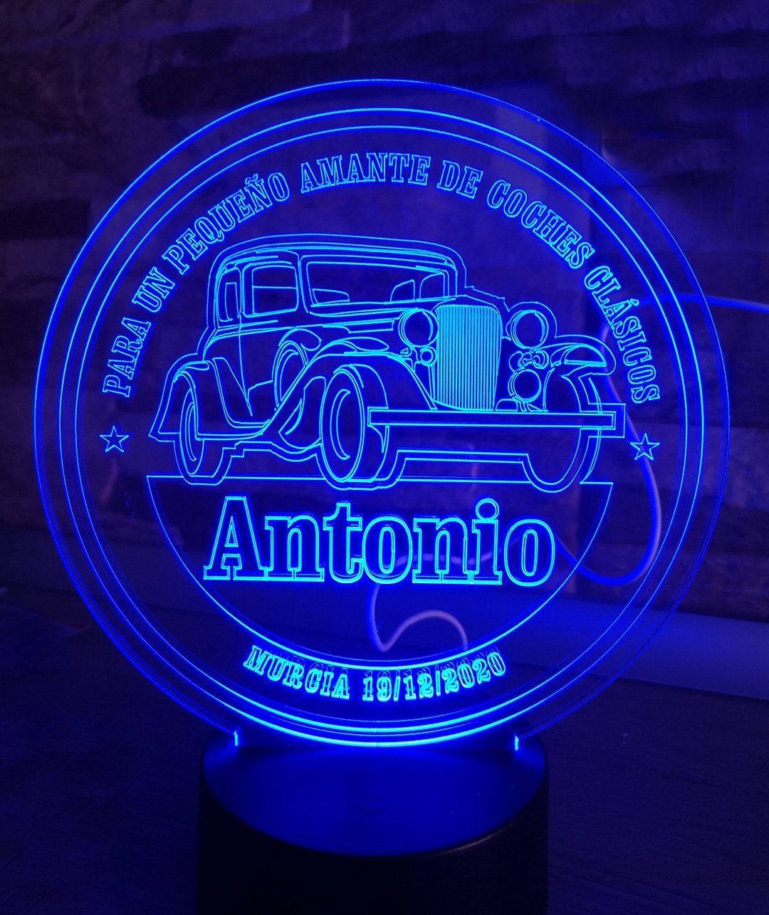 Lámparas metacrilato personalizada con el diseño que desee base led y mando a distancia incluido - Imagen 4