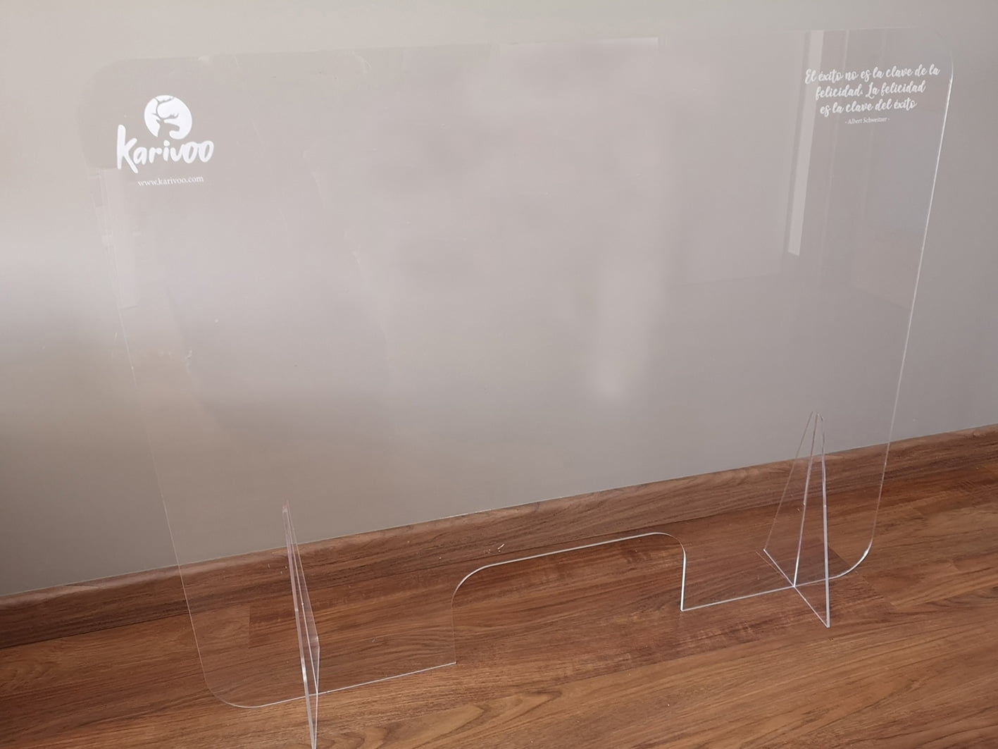 Mampara personalizada de metacrilato para mostrador de 4mm auto-montable - Imagen 2