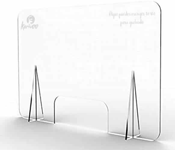 Mampara personalizada de metacrilato para mostrador de 4mm auto-montable